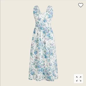 J.Crew Button-front cotton poplin dress in English garden
